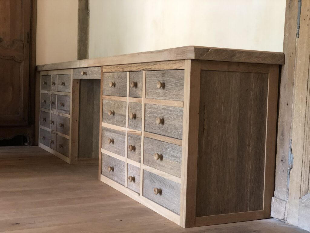 Bureau, façon meuble de métier