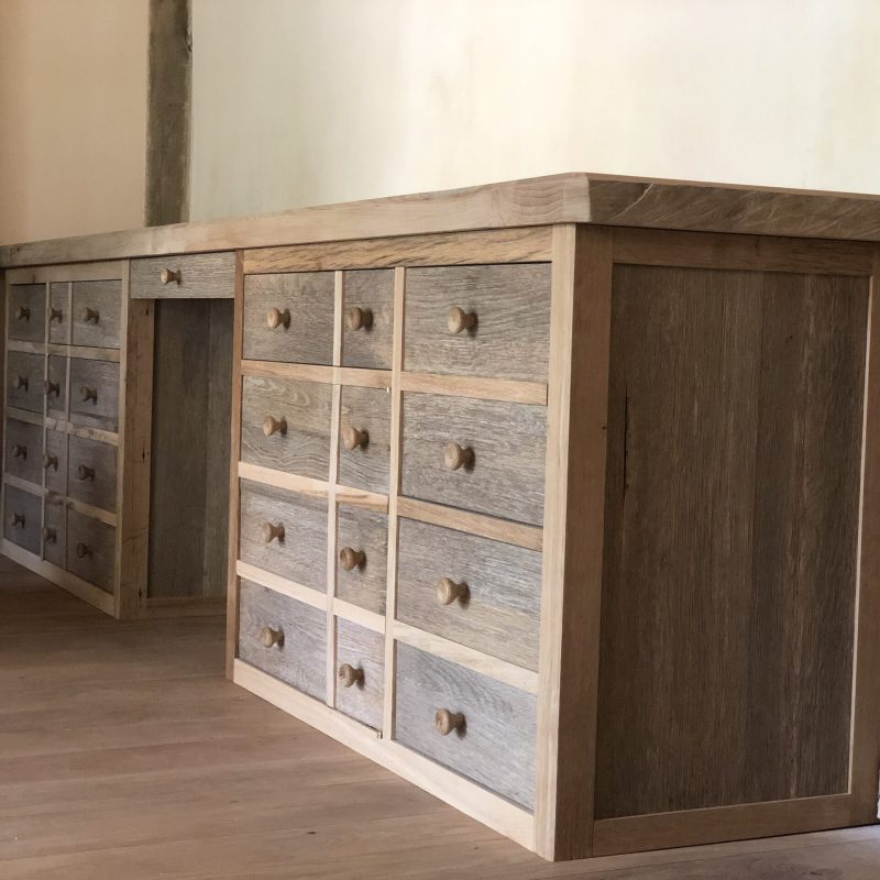 Bureau, façon meuble de métier